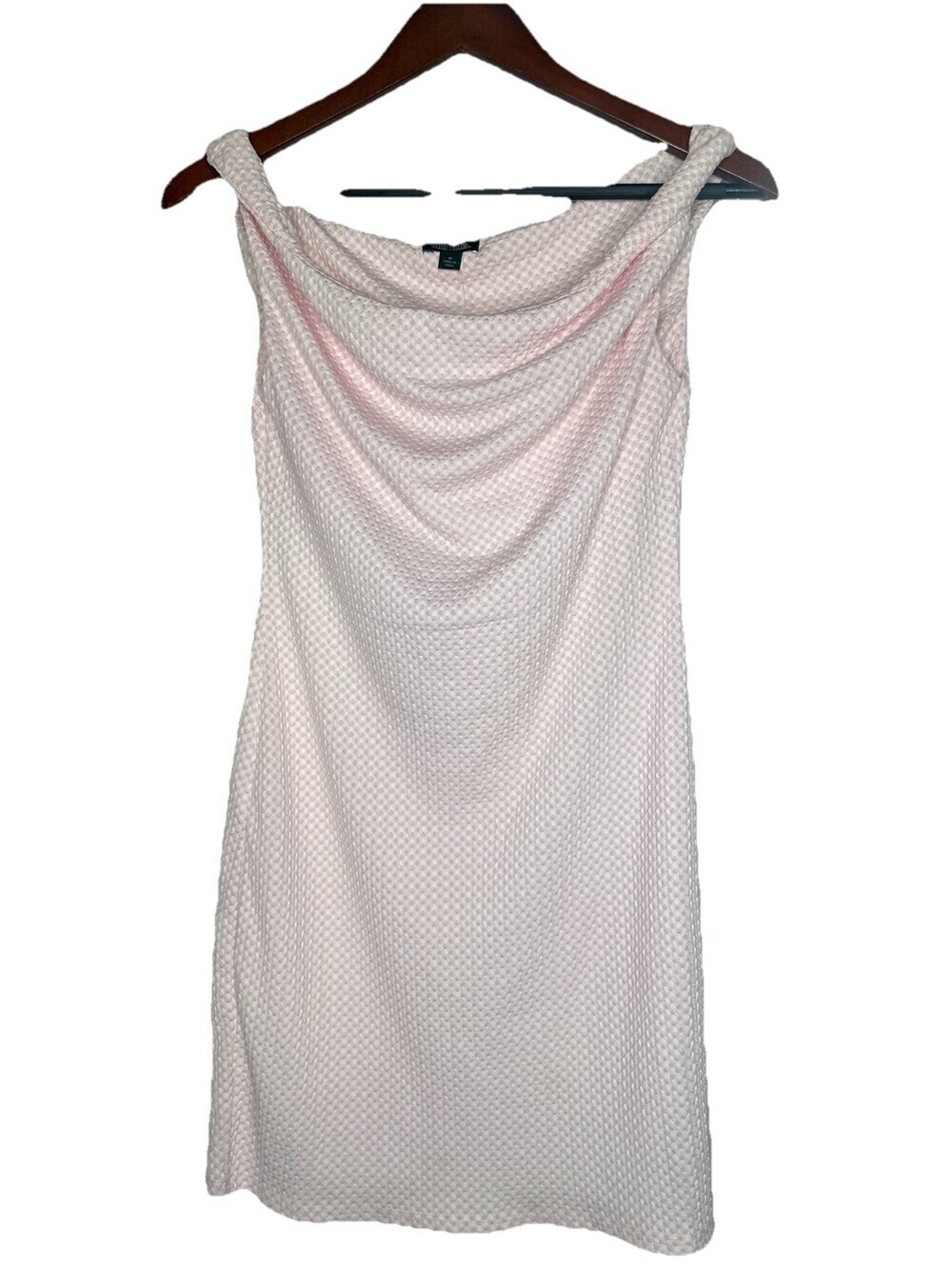 Wild Fable Dress Womens Small Pink  Dot Cowl Neck Sleeveless Bodycon